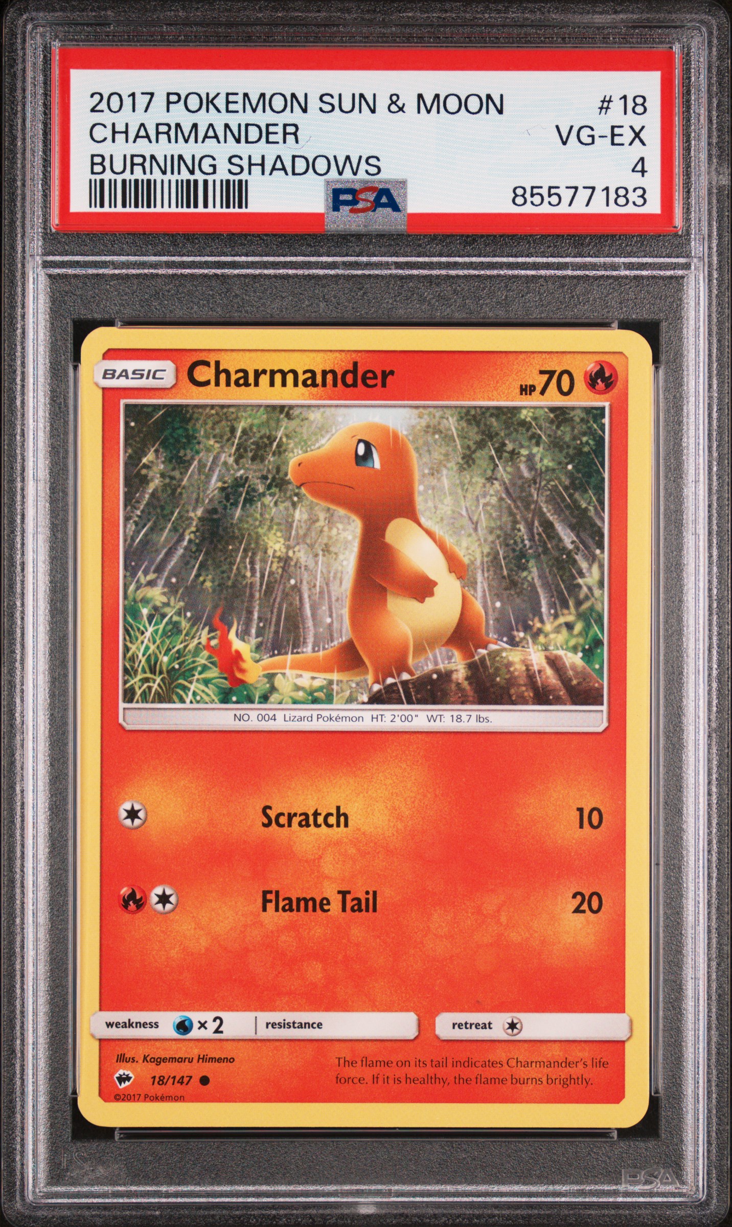 2017 POKEMON SUN & MOON BURNING SHADOWS #18 CHARMANDER BURNING SHADOWS