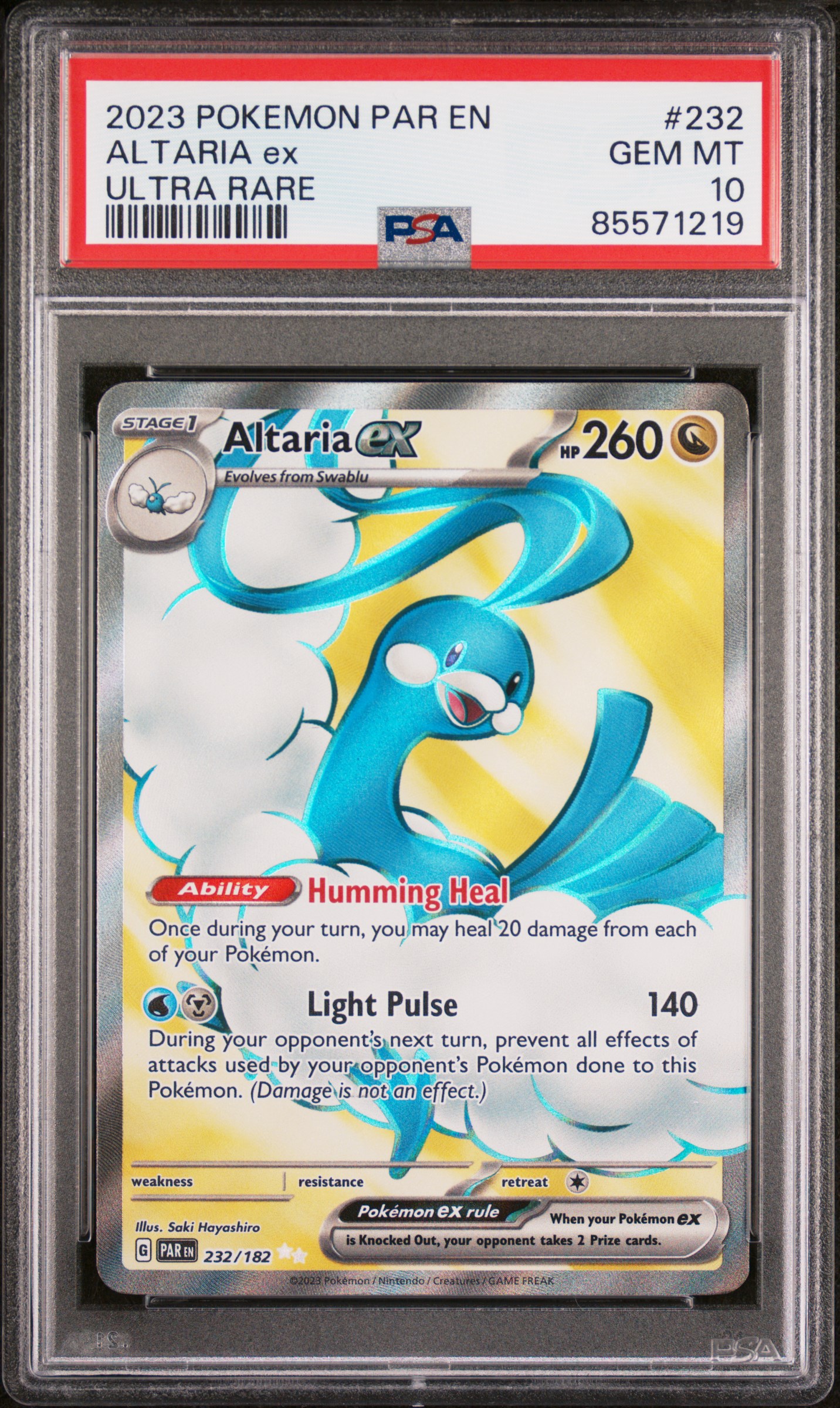 2023 POKEMON PAR EN-PARADOX RIFT #232 ALTARIA ex ULTRA RARE