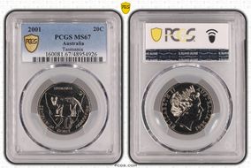 2001 20C Tasmania MS67