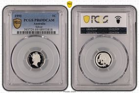1991 1C Silver PR69DCAM