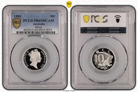 1991 10C Silver PR69DCAM