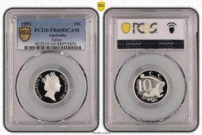 1991 10C Silver PR69DCAM