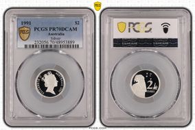 1991 $2 Silver PR70DCAM