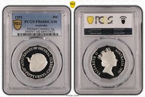 1991 50C Decimal Currency Ag PR68DCAM