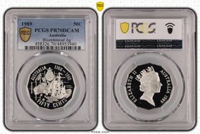 1989 50C Bicentennial Ag PR70DCAM