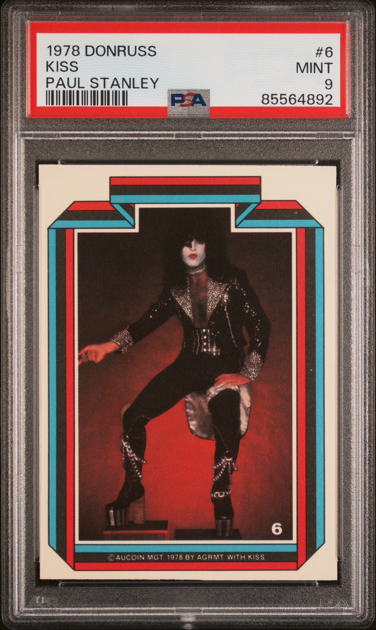 1978 DONRUSS KISS #6 KISS PAUL STANLEY