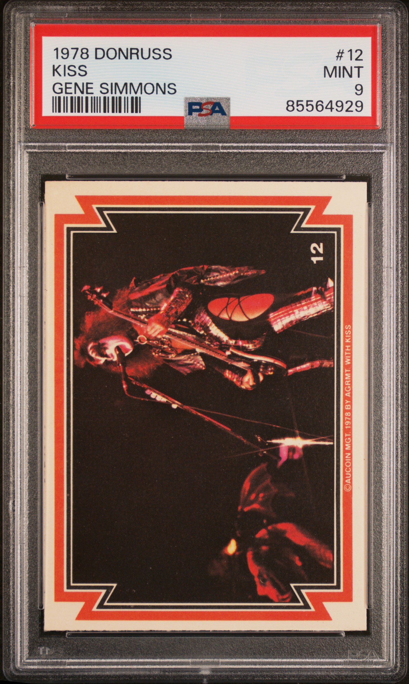 1978 DONRUSS KISS #12 KISS GENE SIMMONS