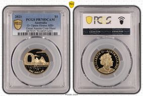 2021 $1 O- Opera House AlBr Great Aussie Coin Hunt PR70DCAM