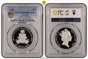1986 $10 South Australia PR65DCAM