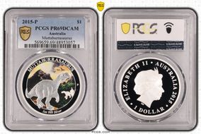 2015-P $1 Muttaburrasaurus PR69DCAM