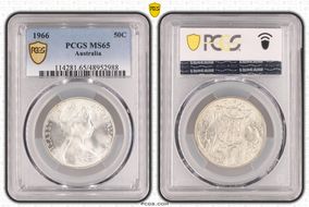 1966 50C KM-67  Ag MS65