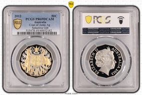 2012 50C Coat of Arms Selective Gilt PR69DCAM