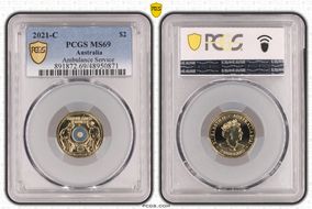 2021-C $2 Ambulance Service Colorized MS69