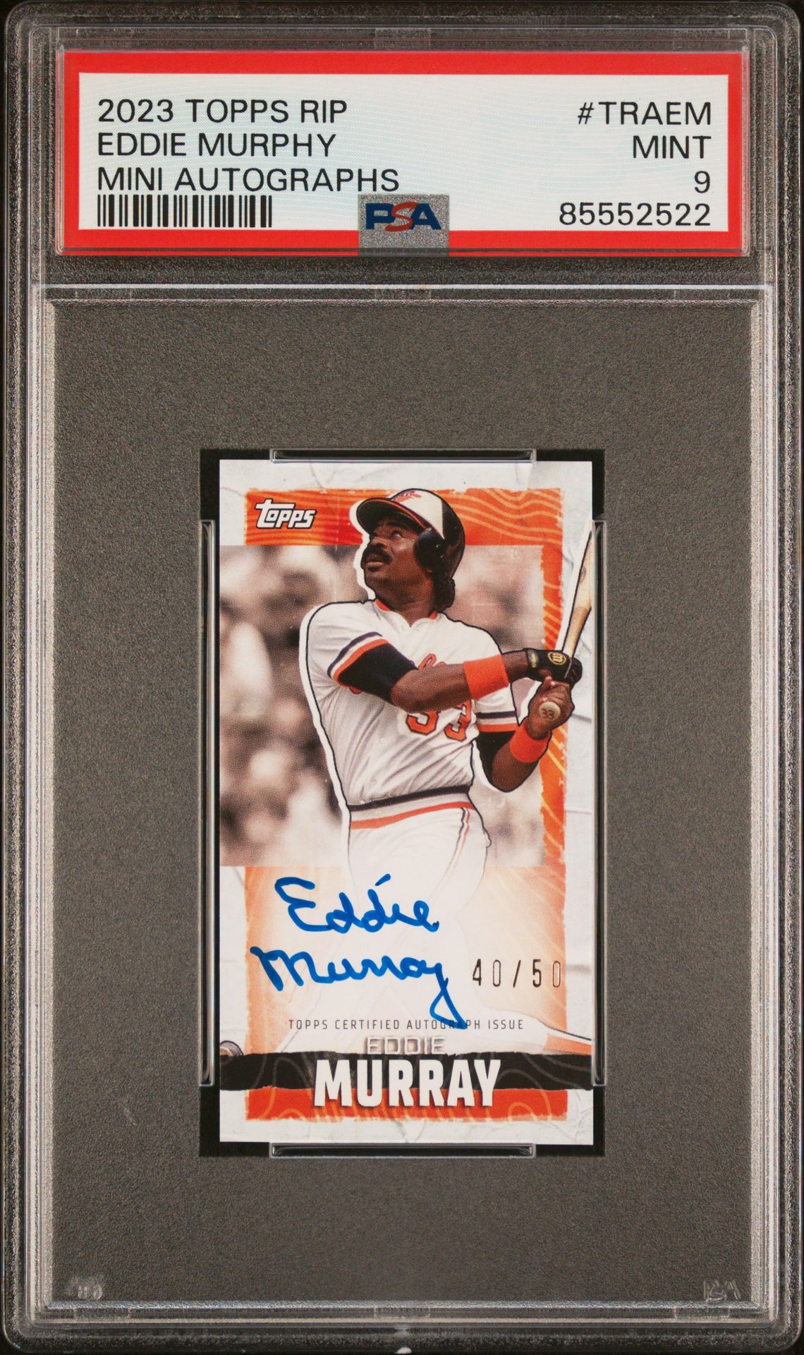 2023 Topps TOPPS RIP MINI AUTOGRAPHS #TRAEM Eddie Murray front