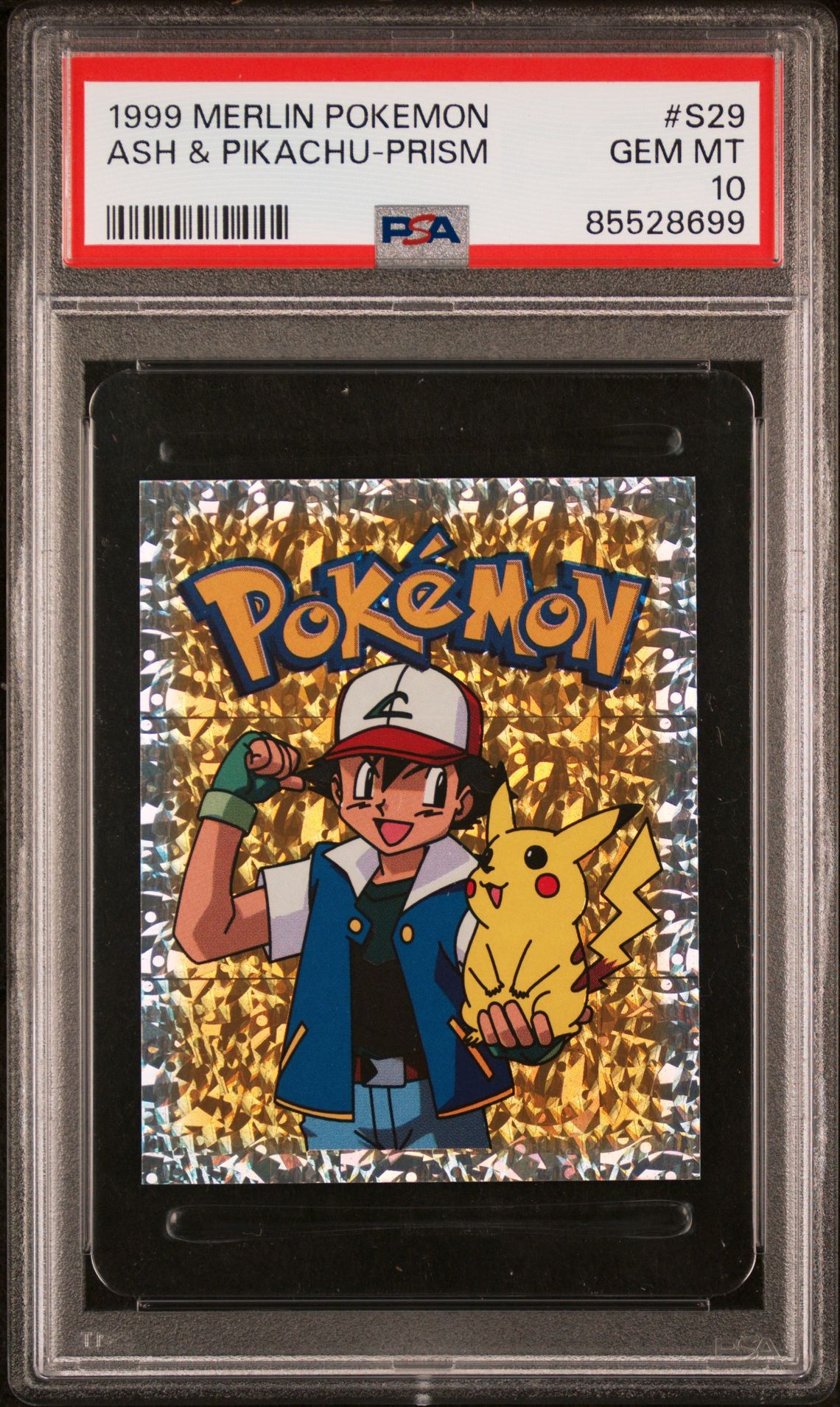 1999 Pokemon #S29 Ash & Pikachu-Prism front