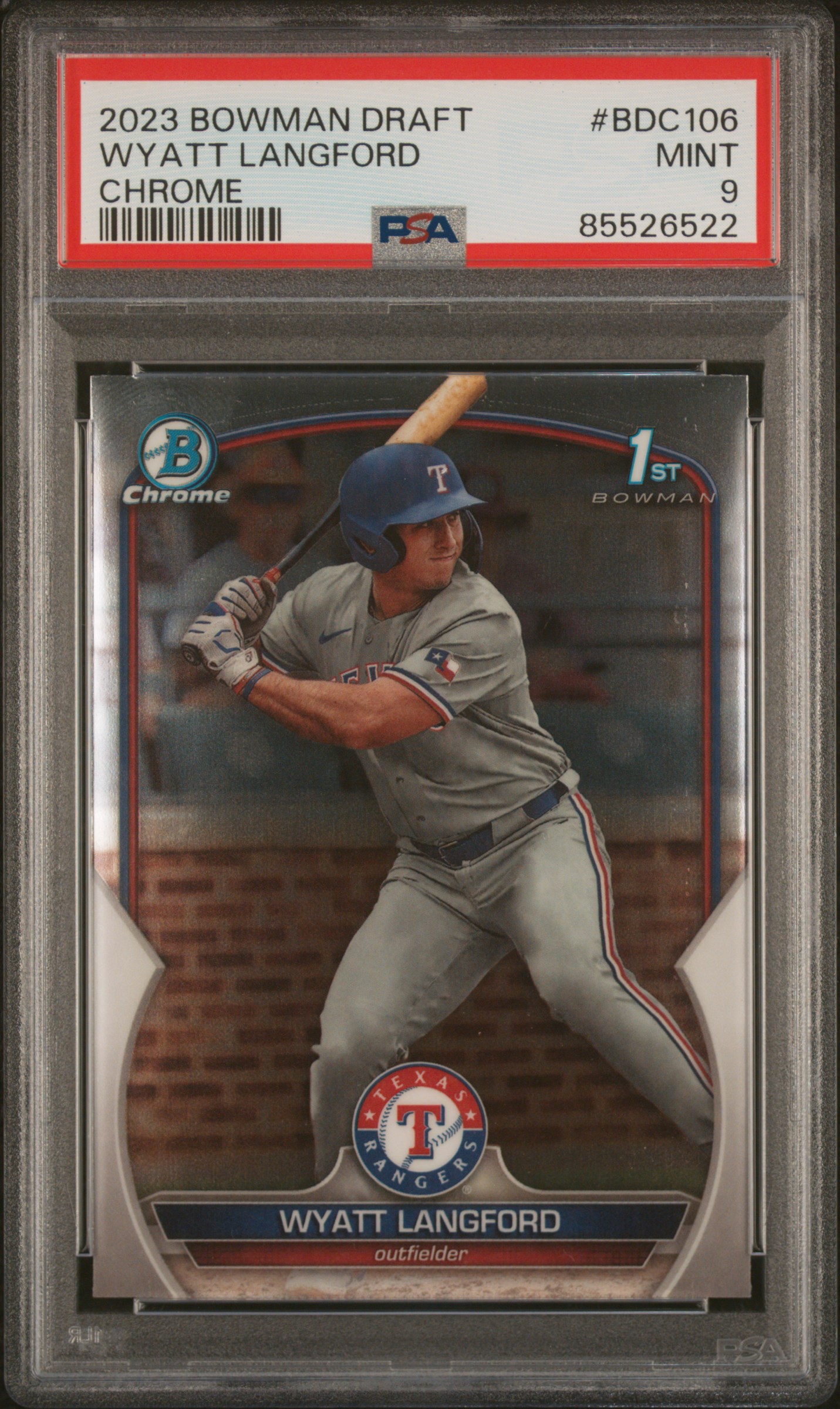 2023 BOWMAN DRAFT #BDC106 WYATT LANGFORD CHROME