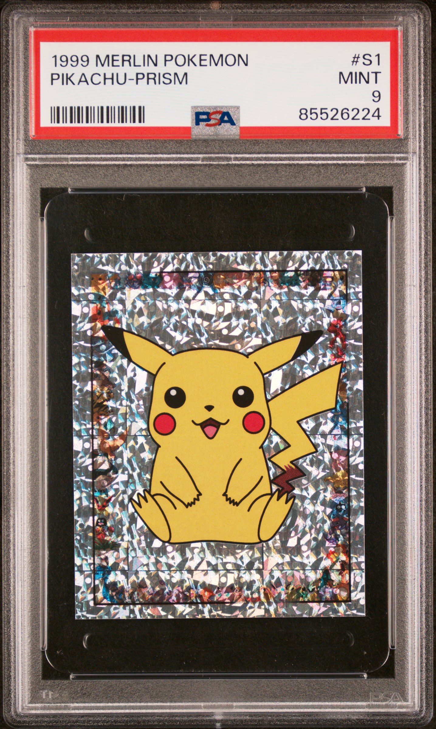 1999 MERLIN POKEMON #S1 PIKACHU-PRISM