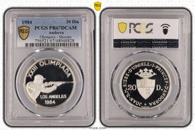 1984 20 Din Olympics - Shooter PR67DCAM
