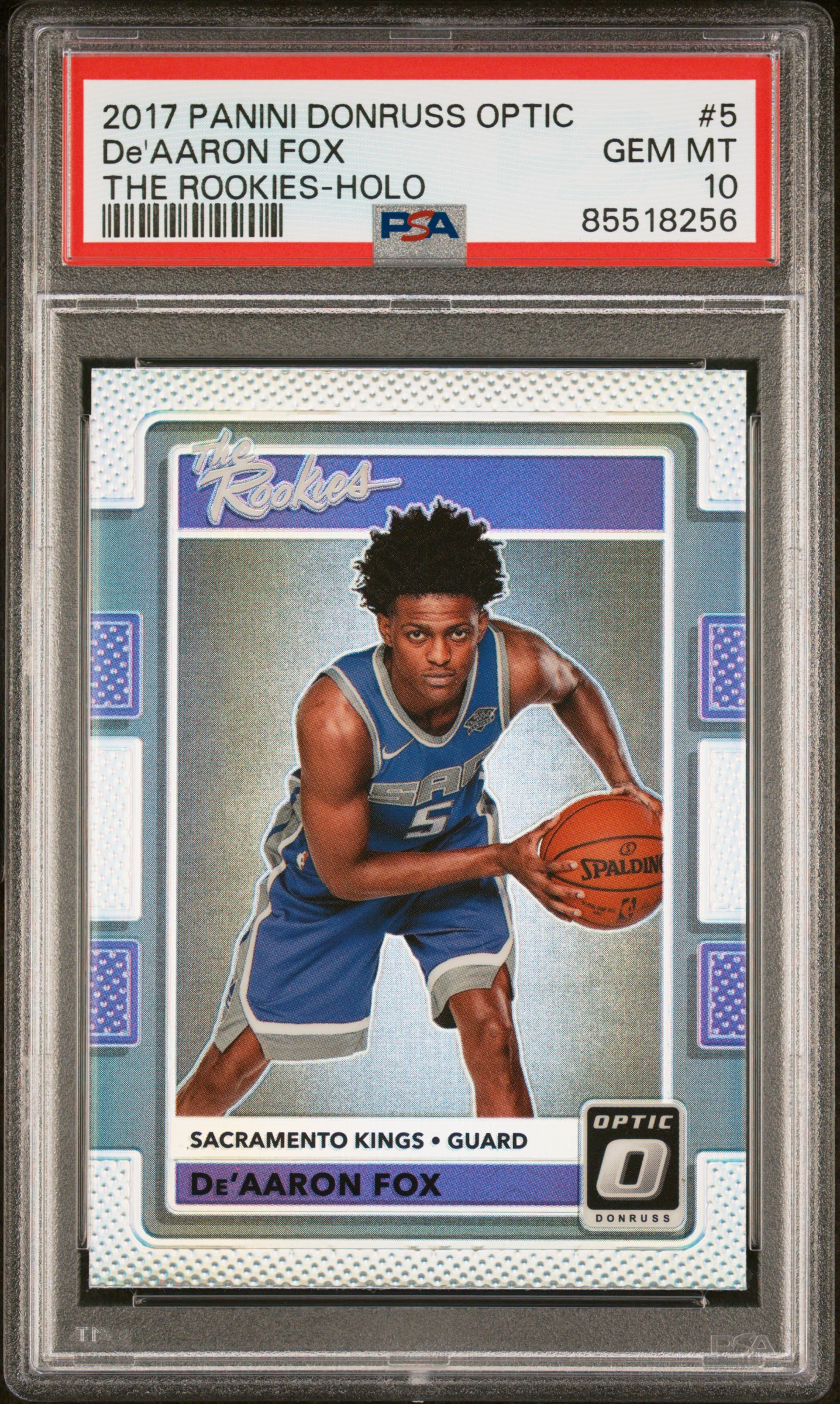 2017 PANINI DONRUSS OPTIC THE ROOKIES #5 De'AARON FOX THE ROOKIES-HOLO