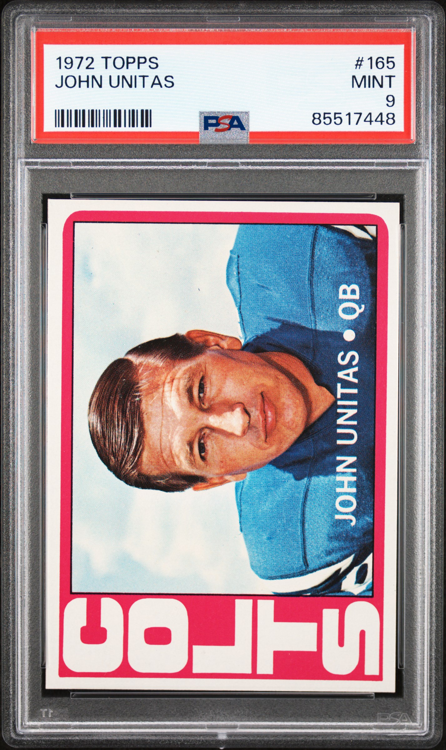 1972 TOPPS #165 JOHN UNITAS