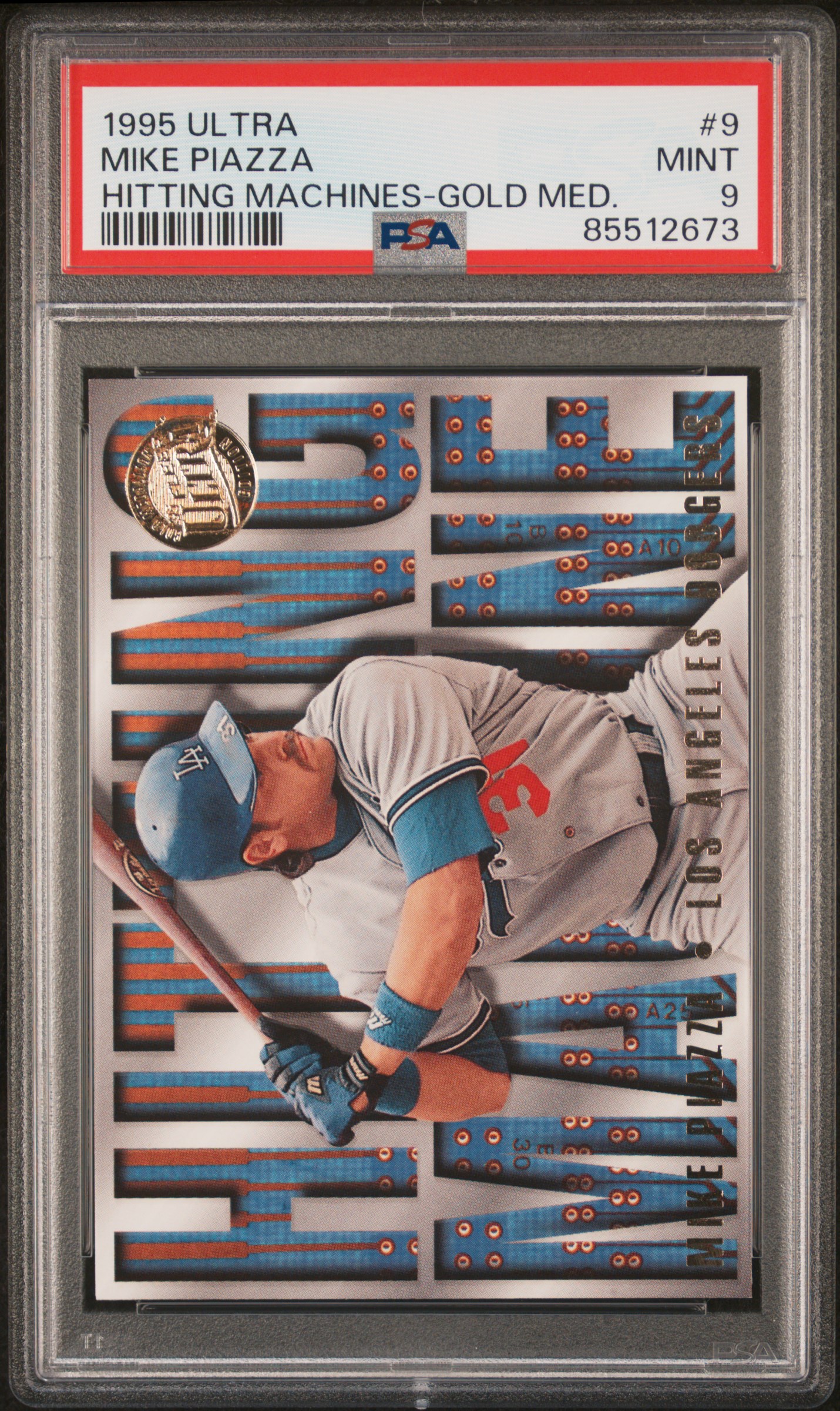1995 ULTRA HITTING MACHINES #9 MIKE PIAZZA HITTING MACHINES-GOLD MED.