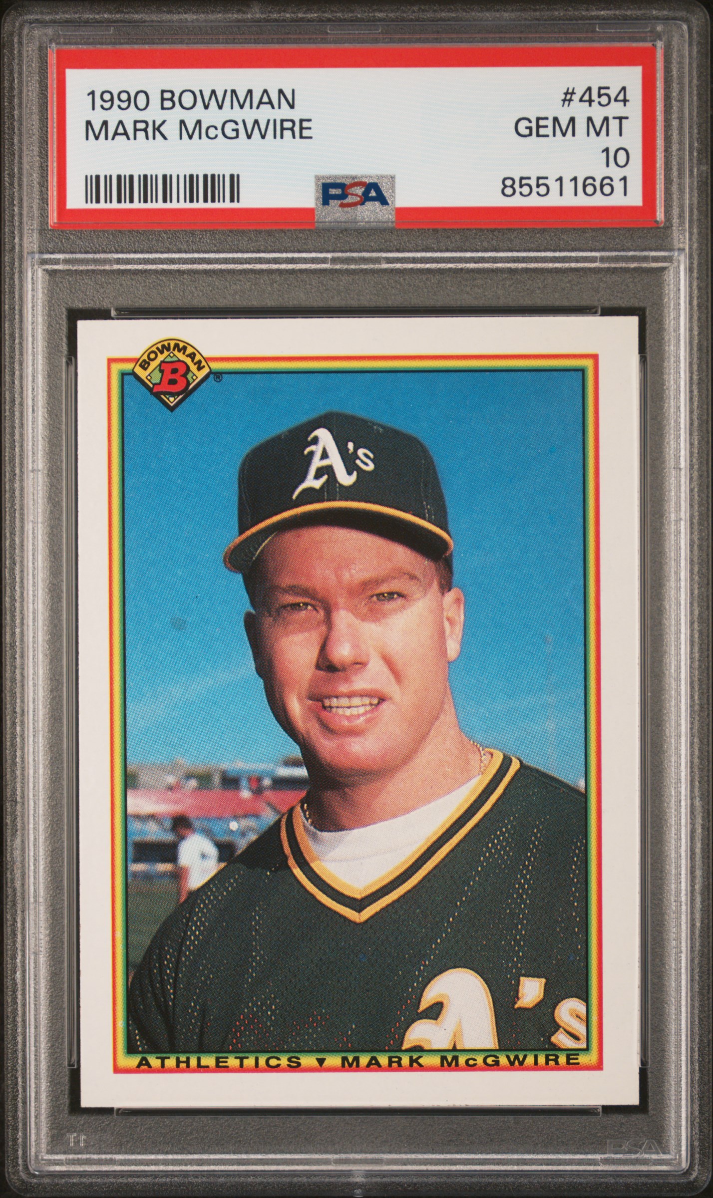 1990 BOWMAN #454 MARK McGWIRE