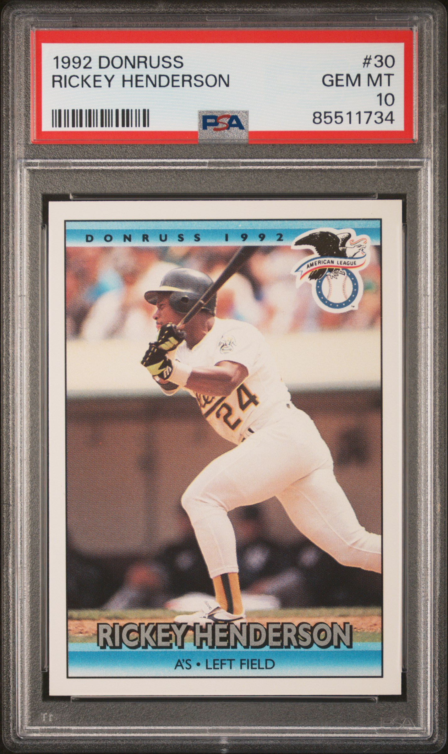 1992 DONRUSS #30 RICKEY HENDERSON