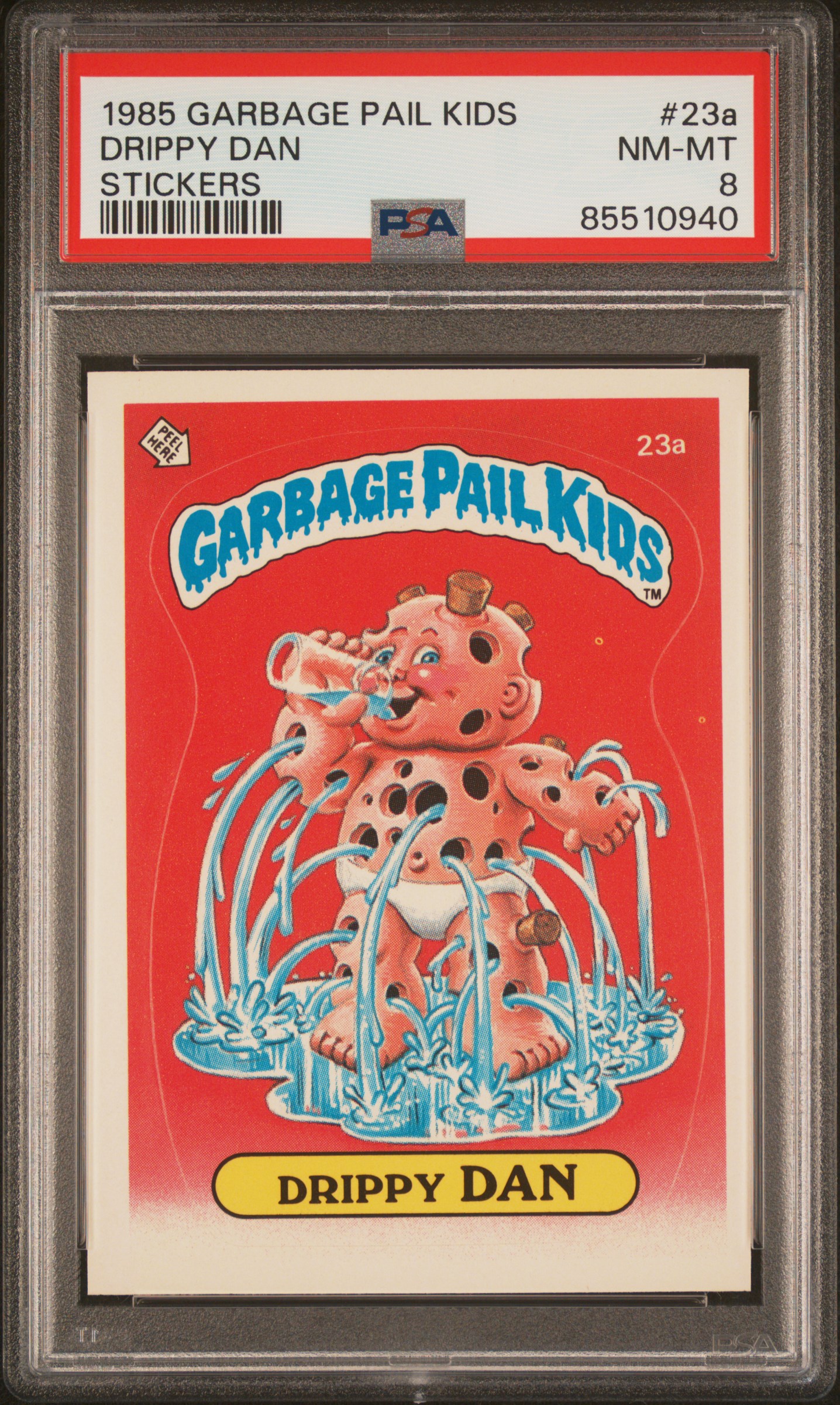 1985 GARBAGE PAIL KIDS STICKERS #23a DRIPPY DAN STICKERS