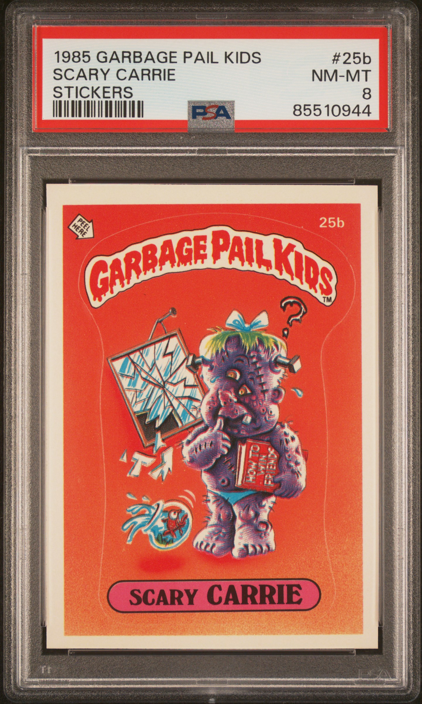 1985 GARBAGE PAIL KIDS STICKERS #25b SCARY CARRIE STICKERS