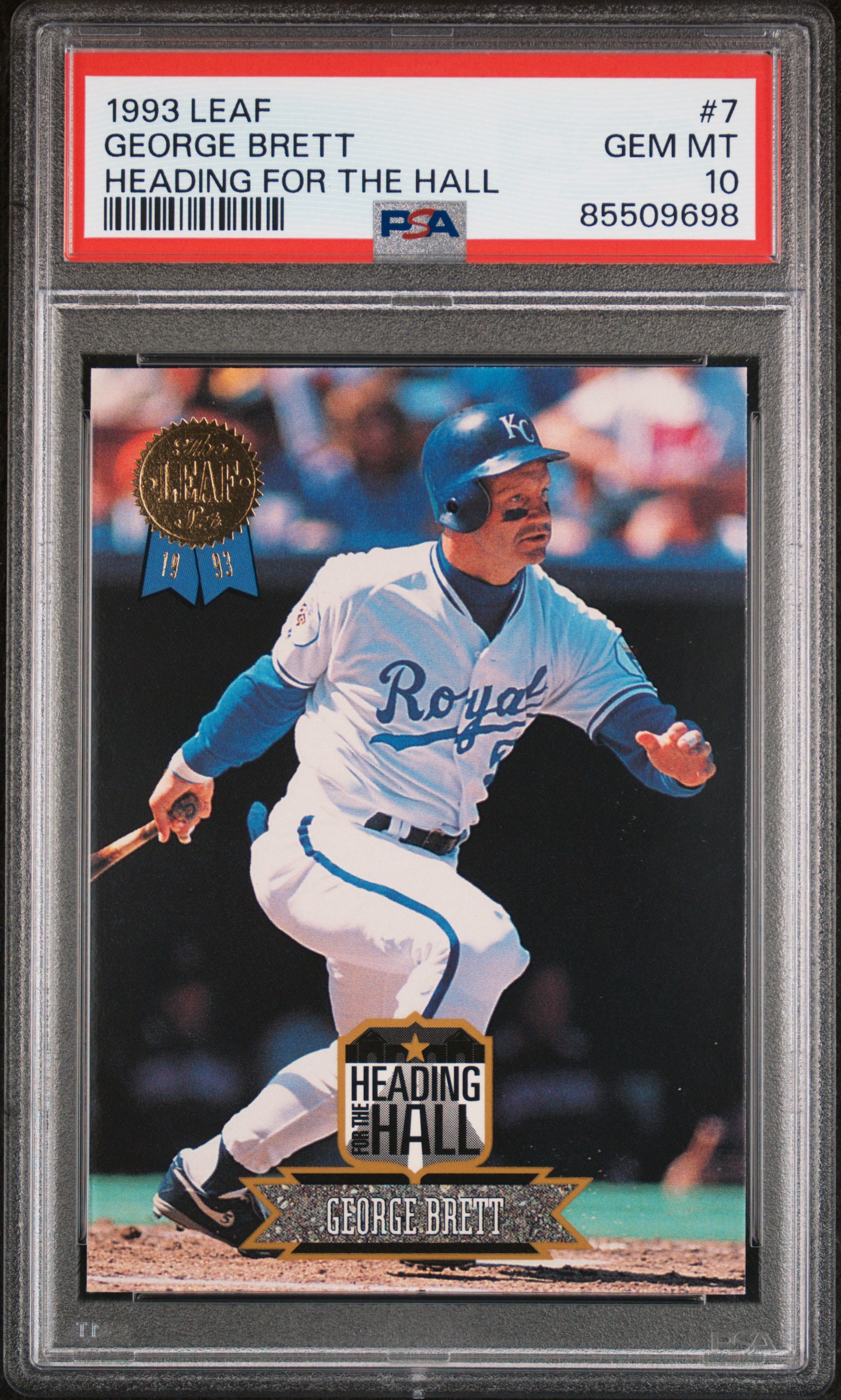 1993 LEAF HEADING FOR THE HALL #7 GEORGE BRETT HEADING FOR THE HALL
