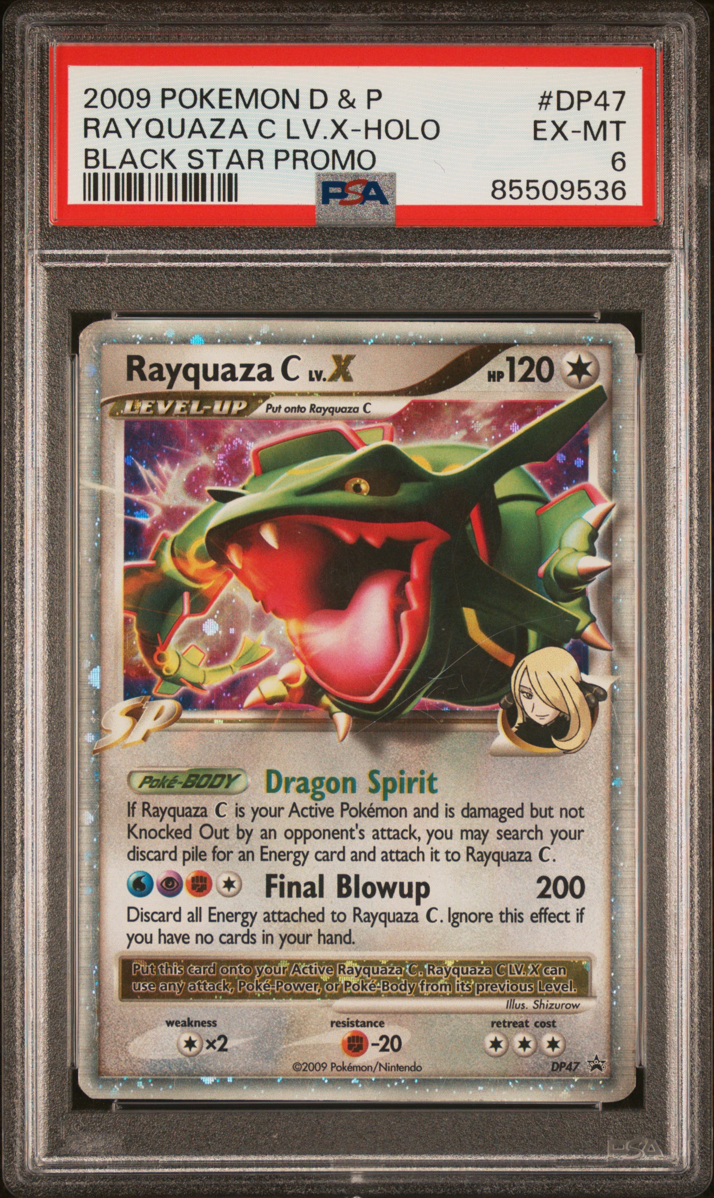 2009 POKEMON DIAMOND & PEARL BLACK STAR PROMO #DP47 RAYQUAZA C LV.X-HOLO BLACK STAR PROMO