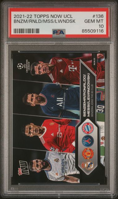 Hotsell 2021 Topps Now UCL Cristiano Ronaldo PSA 10 Gem Mint