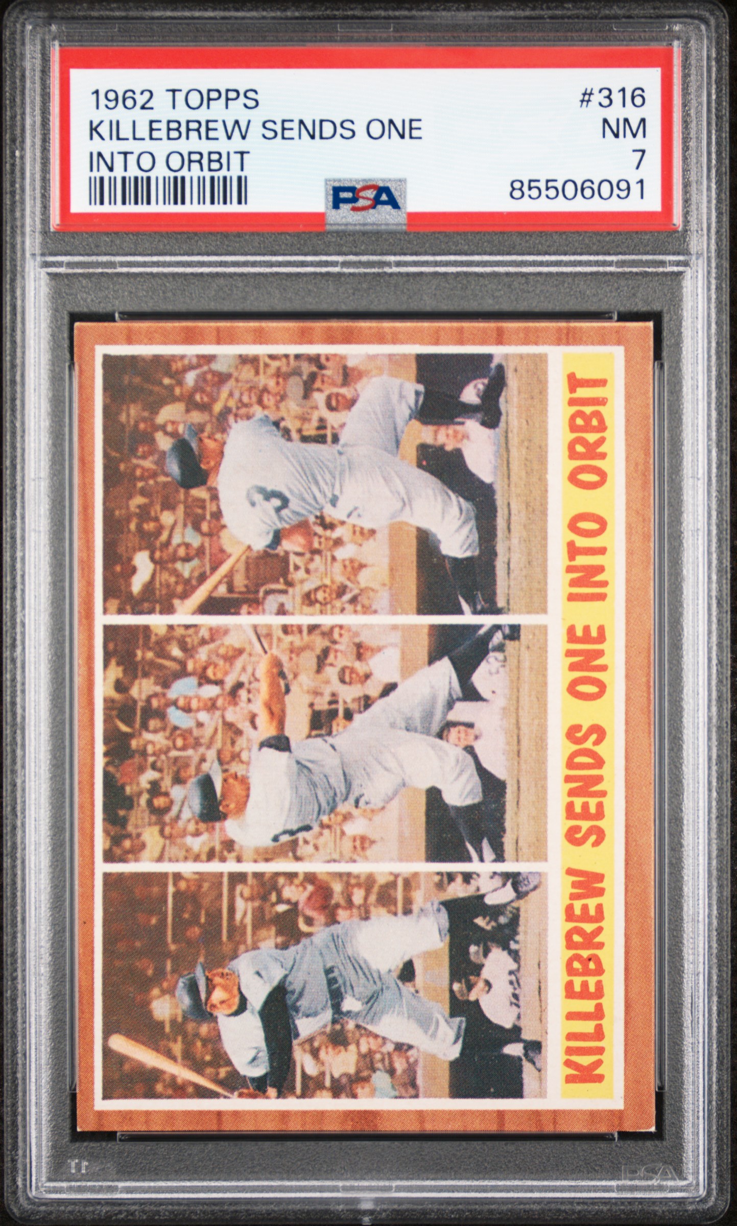 1962 TOPPS #316 KILLEBREW SENDS ONE INTO ORBIT