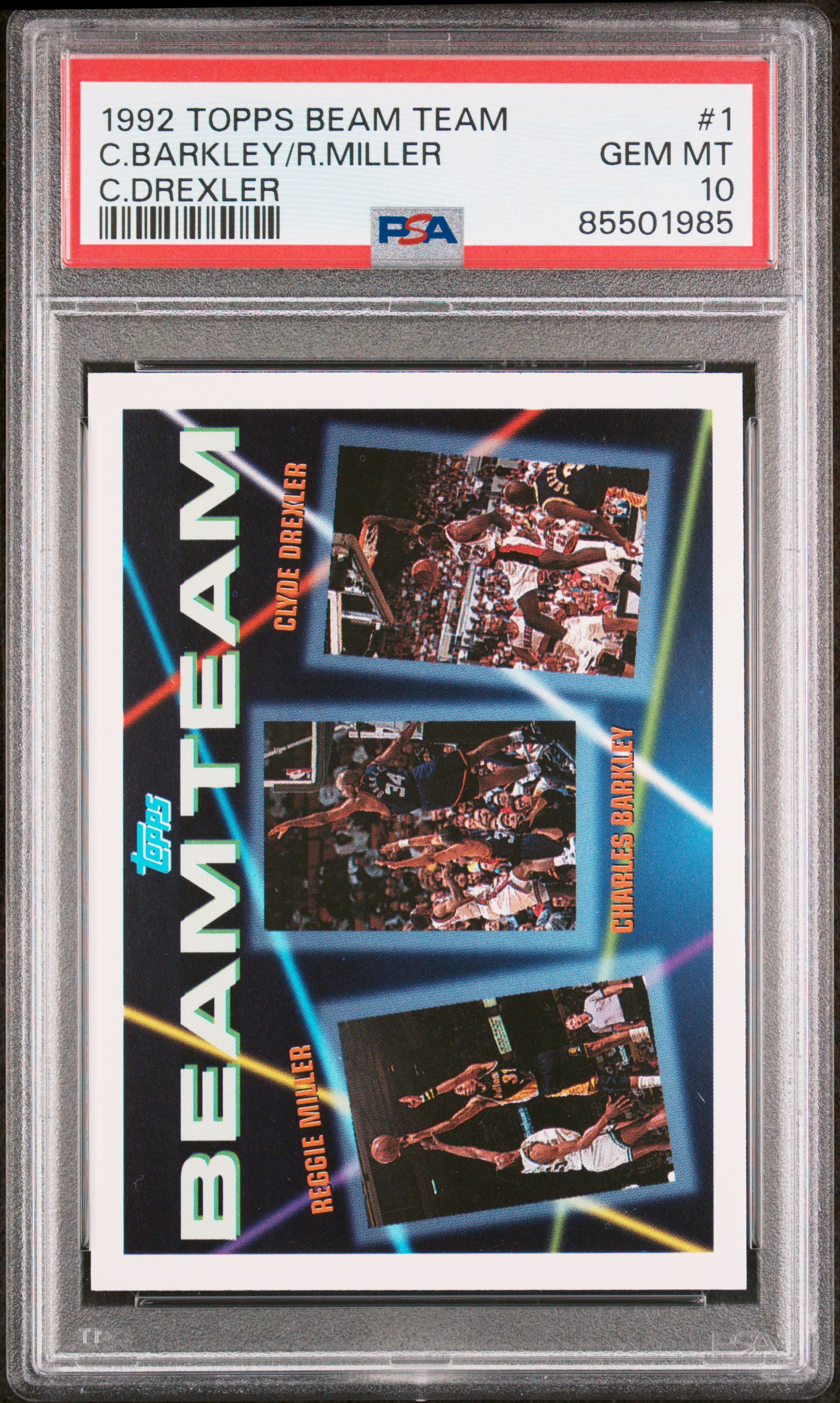 1992 TOPPS BEAM TEAM #1 C.BARKLEY/R.MILLER C.DREXLER
