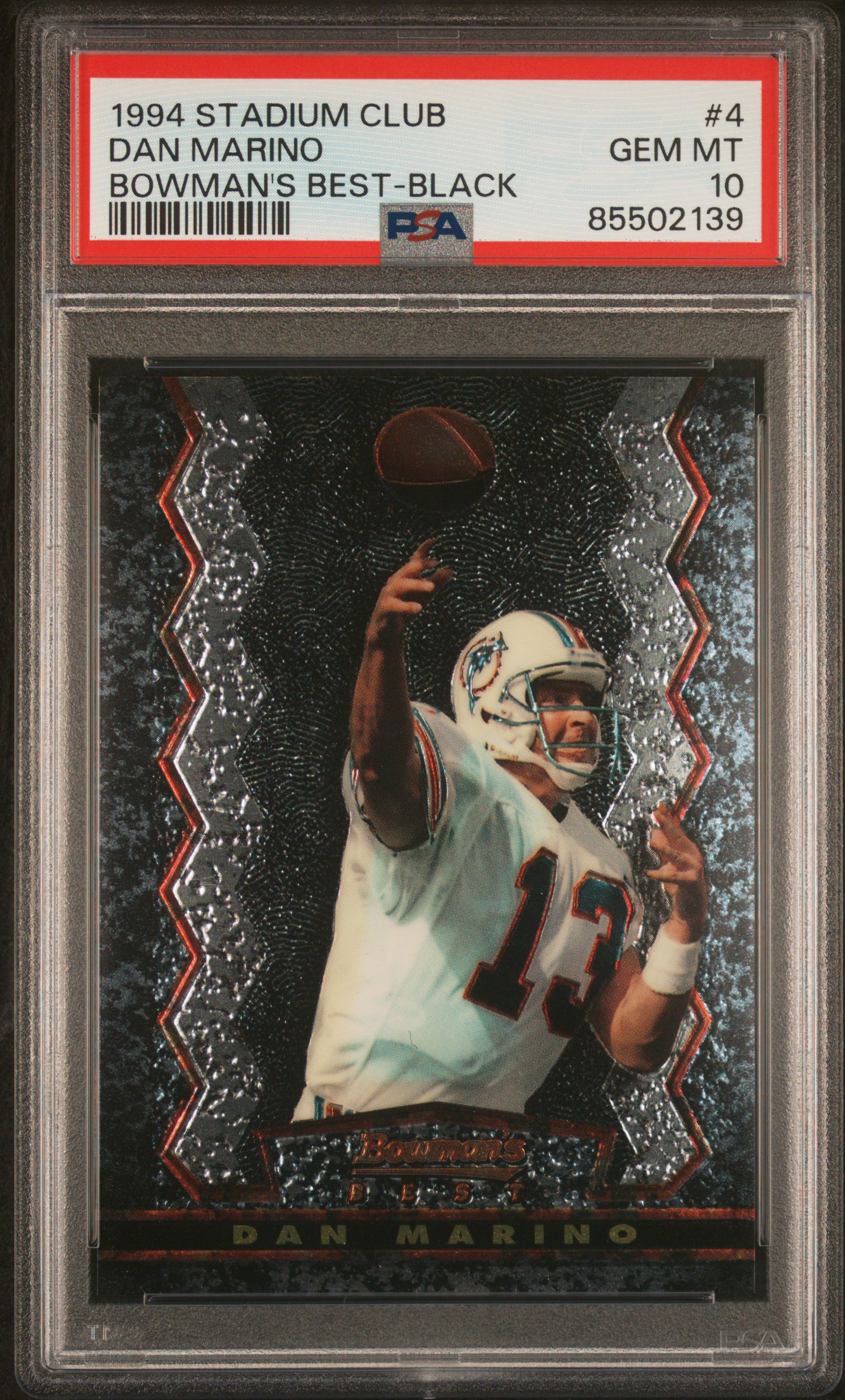 1994 STADIUM CLUB BOWMAN'S BEST #4 DAN MARINO BOWMAN'S BEST-BLACK