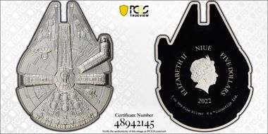 2022 $5 Millennium Falcon Star Wars PR69DCAM