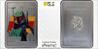 2022 $2 Mandalorian - Boba Fett Poster - Antique Finish MS70