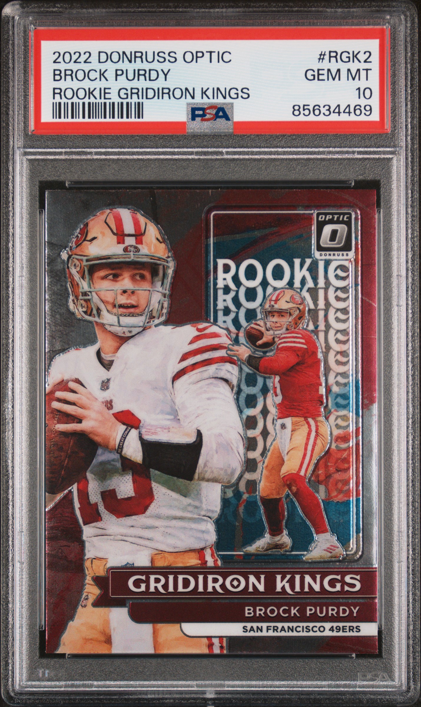 2022 PANINI DONRUSS OPTIC ROOKIE GRIDIRON KINGS #RGK2 BROCK PURDY ROOKIE GRIDIRON KINGS