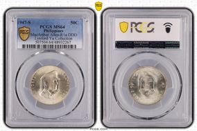 1947-S 50C Douglas MacArthur Allen-R1a  DDO MS64