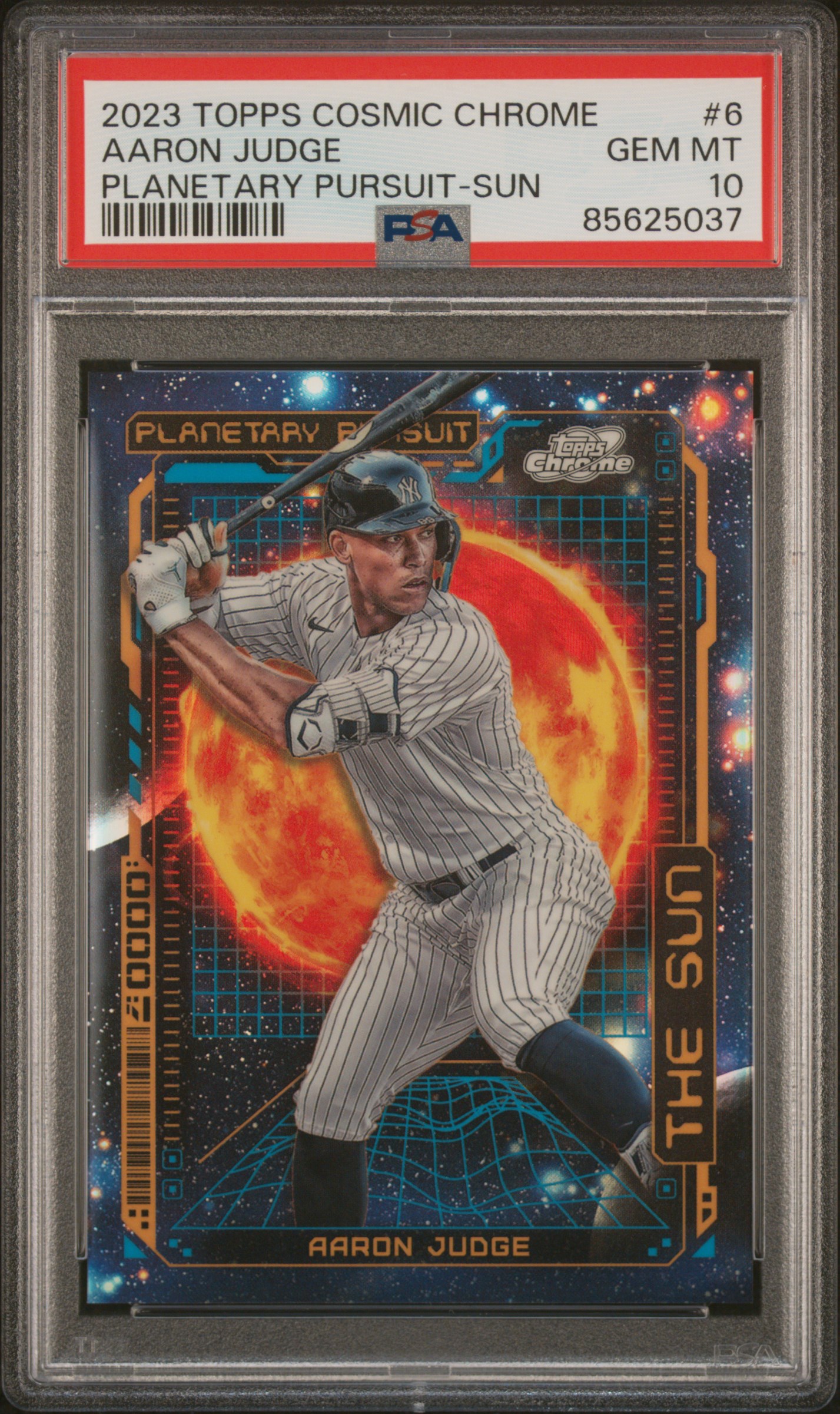 2023 TOPPS COSMIC CHROME PLANETARY PURSUIT #6 AARON JUDGE PLANETARY PURSUIT-SUN