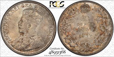 1920 50C Narrow 0 MS67