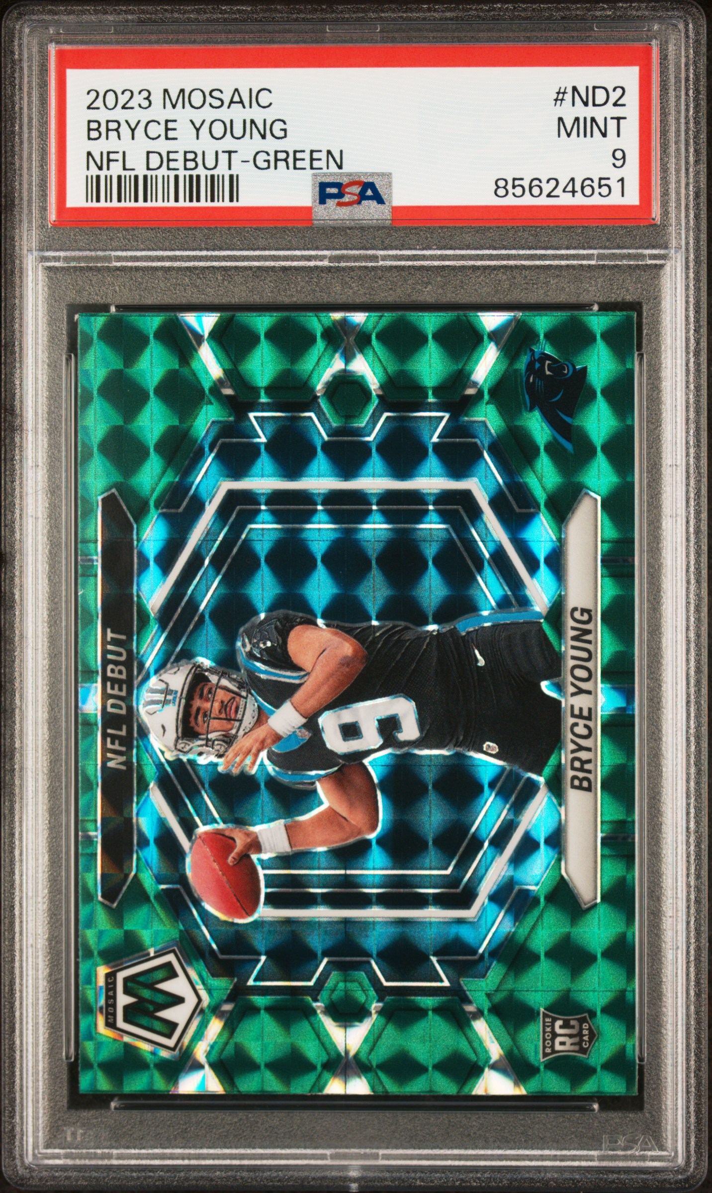 2023 PANINI MOSAIC NFL DEBUT #ND2 BRYCE YOUNG NFL DEBUT-GREEN