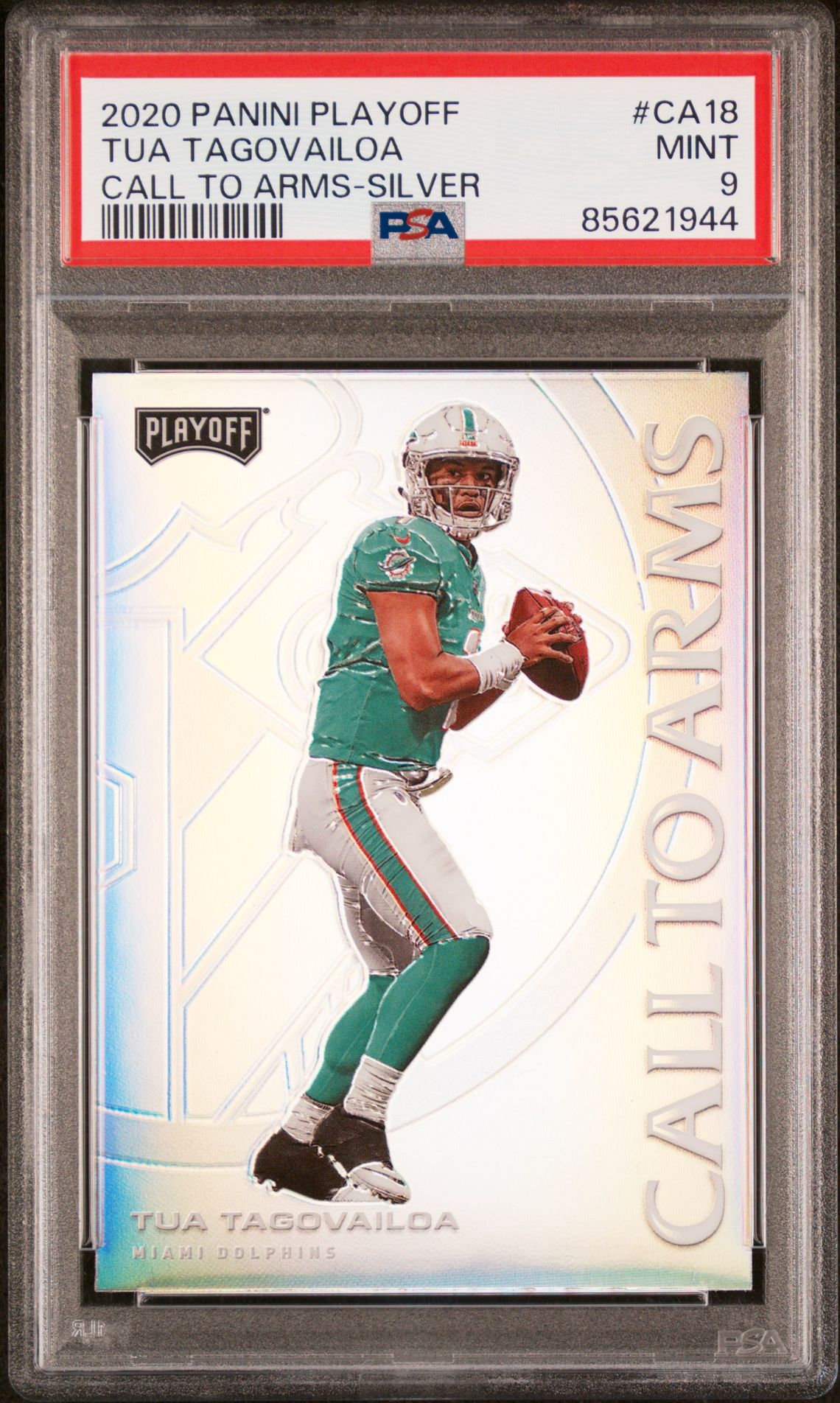 2020 Panini PANINI PLAYOFF CALL TO ARMS SILVER #CA18 Tua Tagovailoa front