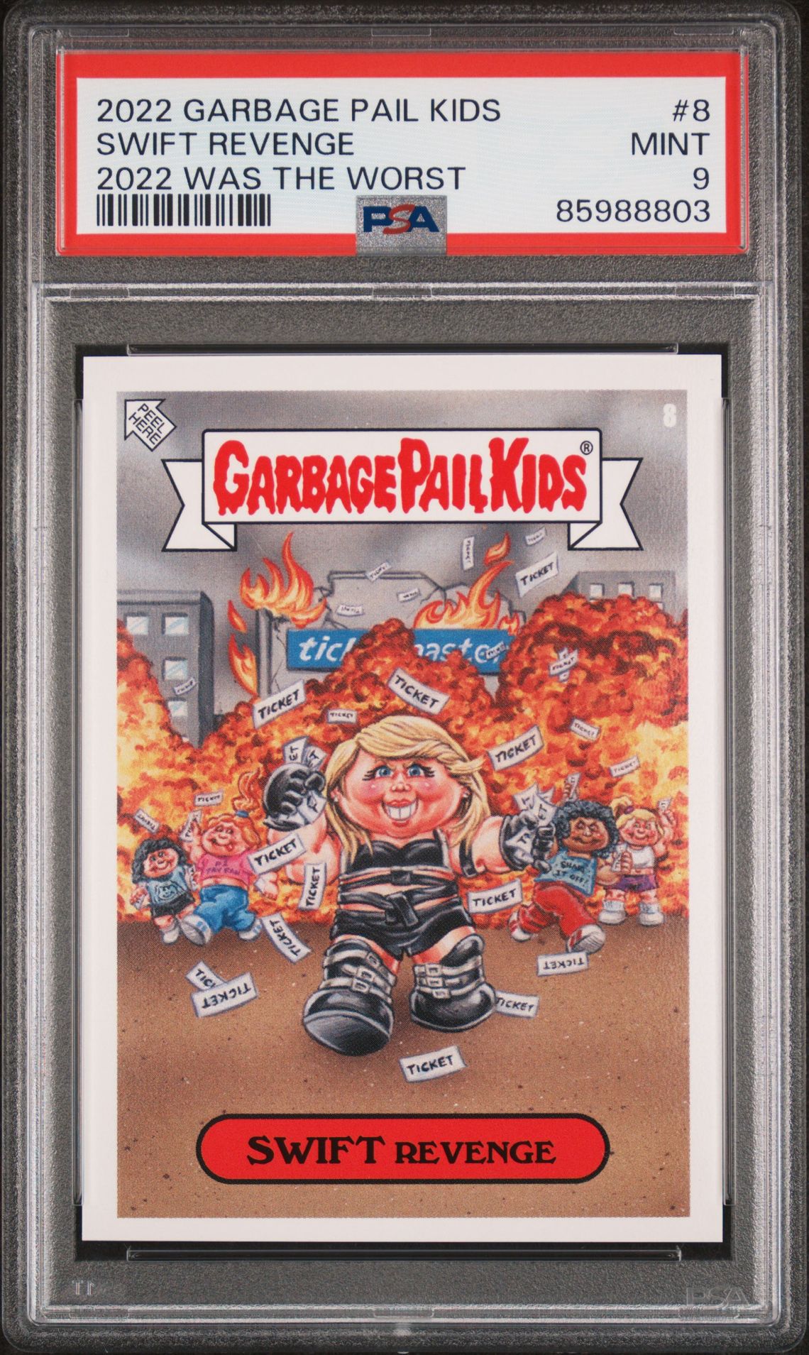 2022 Garbage Pail Kids GARBAGE PAIL KIDS 2022 WAS THE WORST #8 Swift Revenge front