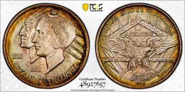 1938 50C Arkansas MS66