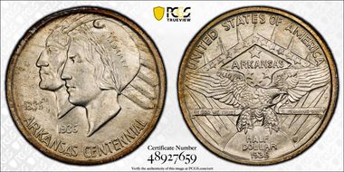 1938-S 50C Arkansas MS66