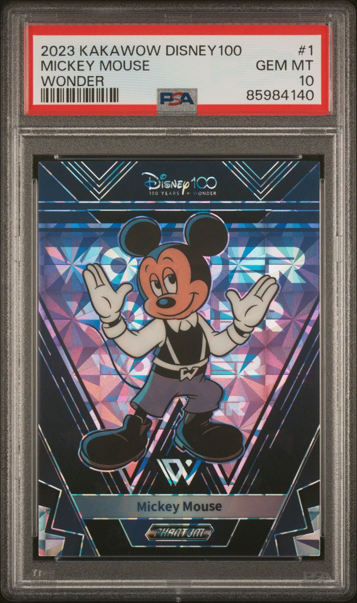 2023 KAKAWOW PHANTOM DISNEY100 WONDROUS CHARACTER WONDER #1 Mickey Mouse front