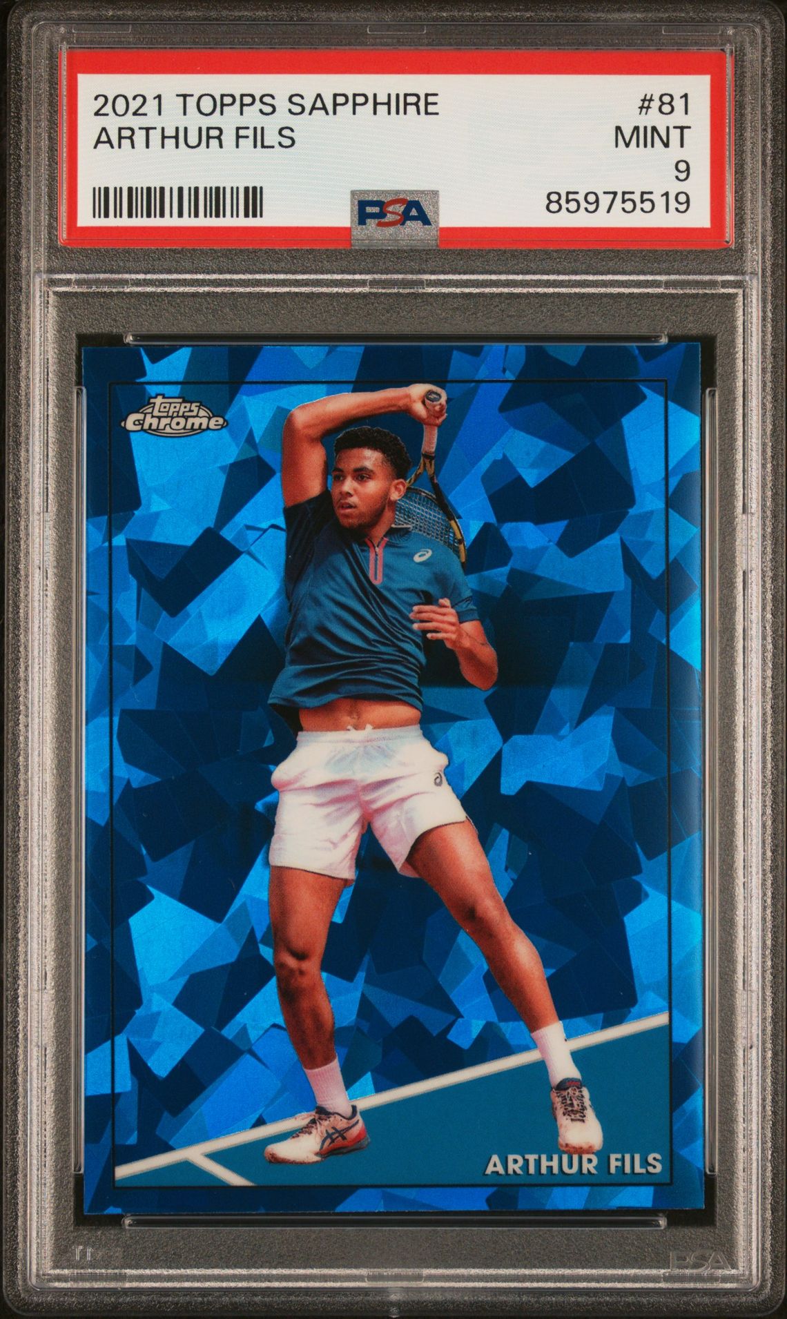 2021 Topps Chrome TOPPS CHROME TENNIS SAPPHIRE EDITION #81 Arthur Fils front