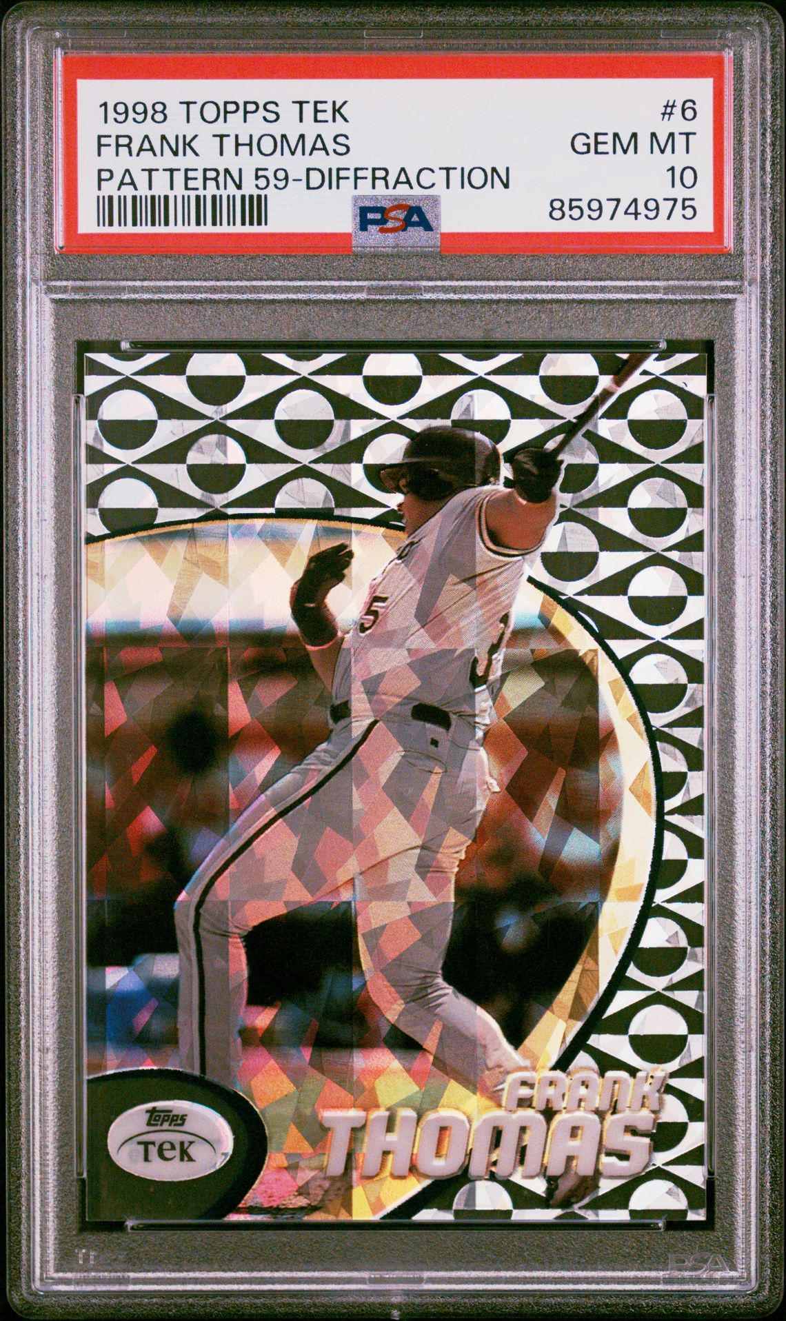 1998 Topps TOPPS TEK PATTERN 59-DIFFRACTION #6 Frank Thomas front