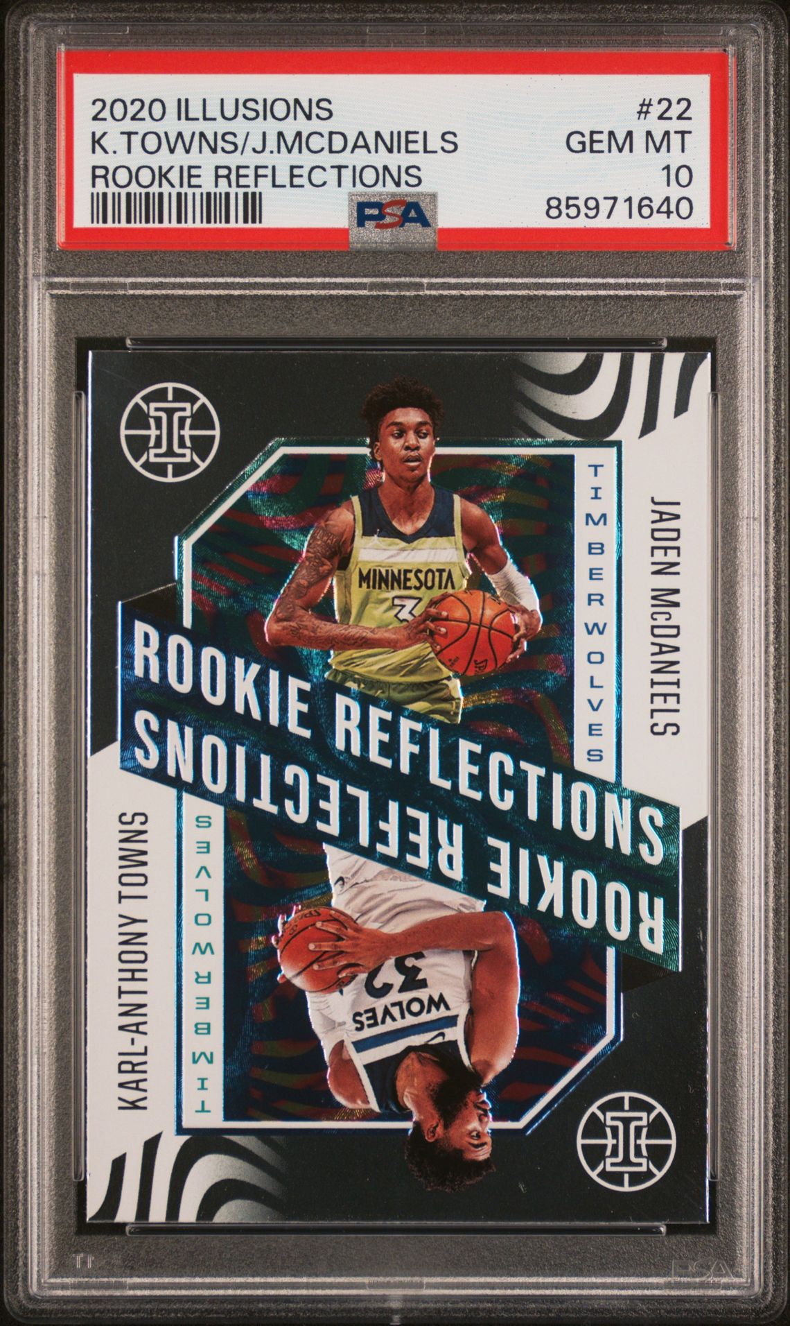 2020 Panini PANINI ILLUSIONS ROOKIE REFLECTIONS #22 K.Towns/J.Mcdaniels front